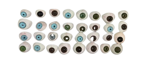 OEIL PROTHÉTIQUE HUMAIN NATUREL ~ ANTIQUE ARTIFICIEL YEUX MIX GRIS SET DE 10 PCS... - Product Image 3