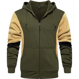90% algodón 10% poliéster ropa tejido cálido suave transpirable Terry Fleece para ropa de invierno Sudadera con capucha de manga larga - Product Image 1