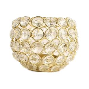 Nuevo oro y cristal azul/portavelas votivo de Metal centros de mesa redonda de lujo para la decoración de fiestas de boda en casa - Product Image 6