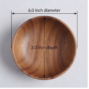 Bol en bois fait main, design minimaliste, bois non traité, artisanat pour servir les aliments, idéal pour offrir - Product Image 4