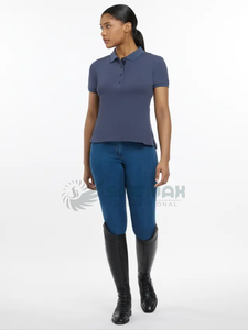 Ropa atlética para montar a caballo, camisa transpirable de verano para mujer, Top ecuestre, tela elástica ligera que absorbe la humedad, elegante - Product Image 6