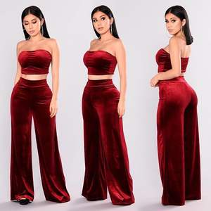 Chándal de terciopelo de calidad superior para mujer, conjunto de dos piezas, pantalones cortos y Top corto, chándal informal, ropa de gimnasio para mujer - Product Image 2