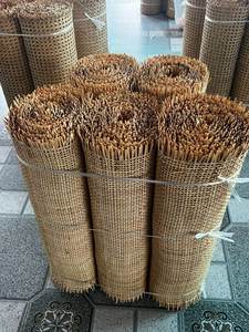 แกนกระดาษตาข่ายหวายธรรมชาติแกนกระดาษตกแต่งเฟอร์นิเจอร์ม้วนแปรรูปดิบ - Product Image 3