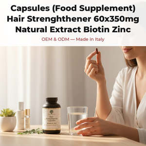 Tónicos Naturales para el Crecimiento del Cabello, 60 Cápsulas de Biotina y Zinc de 350mg, RedMoringa Italia, Marca Privada OEM - Product Image 2
