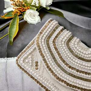 Bolso de Magnolia con cuentas, monedero con cuentas florales, bolso de flores blancas, bolso de hombro de primavera, monederos con cuentas de verano, hecho a mano floral - Product Image 4