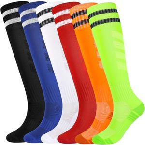 Spring Summer Youth Professional Football Crew <b>Socks</b> Knitted Ankle Placement Cuff Bottom 100% Cotton Breathable Quick Dry - Product Image 1