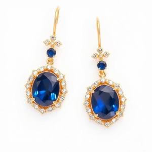 Pendientes de piedras preciosas de plata de ley sólida 925, pendientes de mejor diseño para mujeres y niñas, Pendientes colgantes, joyería de plata - Product Image 2