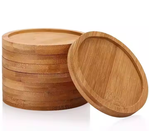 Posavasos de madera, posavasos cuadrados de madera, tapetes y almohadillas de madera, posavasos de nogal de Crescent Crafts - Product Image 3