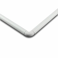 Connecteur de tringle de douche en alliage d'aluminium en forme de U, blanc, pour tringle de rideau de salle de bain