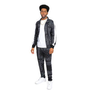 Vêtements de sport d'hiver pour hommes Survêtement en molleton de polyester imprimé graphique Sweatshirts grande taille respirants Vente en gros Ensembles de vêtements d'automne - Product Image 5