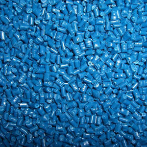 Granulés de PP de qualité industrielle, de qualité commerciale, bleus, en polypropylène recyclé, de qualité injection, PCR, matière première post-consommation - Product Image 1