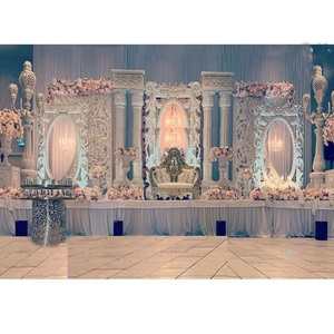 Magnífico Escenario Romano para Bodas en Calgary, Escenario de Boda con Doble Pilar Romano, Escenario de Boda Occidental con Doble Poste, EE. UU. - Product Image 1