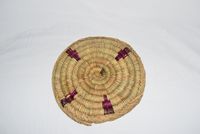 Tapis en osier Moroccan Soul pour tajine - Plateau de décoration pour la maison avec motif d'art populaire d'inspiration africaine
