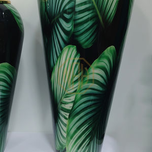 Jarrón de Flores de Esmalte con Diseño Floral Verde de Lujo, Jarrón Decorativo Plateado Hecho a Mano para Decoración del Hogar, Venta al por Mayor Directa de Fábrica - Product Image 4