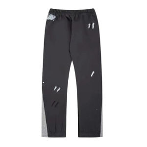 Pantalon de survêtement pour hommes à taille élastique et à bas de cloche Pantalon de survêtement respirant et coupe-vent en tissu polaire à panneaux multiples pour hommes - Product Image 6