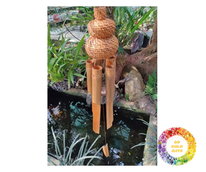 Bamboo Wind <b>Chimes</b> for <b>Garden</b> Serenity Handcrafted Melodies Bamboo Wind <b>Chimes</b> for Eco-Friendly Outdoor Calm and Patio Decor - Product Image 3