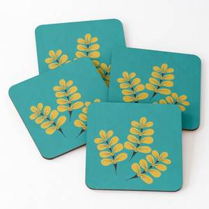 New Design Light Color <b>Coasters</b> Hot Selling Whole Selling Home Kitchen Ware Printed Tea Serving <b>Coasters</b> 4 Pieces <b>Set</b> - Product Image 1