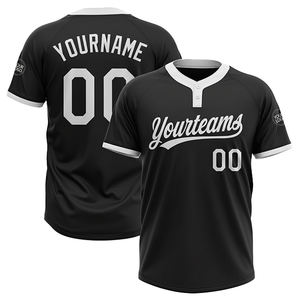 Camisetas de Béisbol y Sóftbol Personalizables, Camisetas Deportivas Transpirables de Sublimación con Dos Botones, con Nombre y Número de Equipo Personalizados - Product Image 2