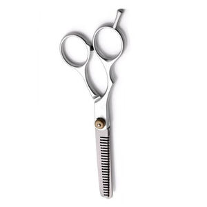 Ciseaux à effiler les cheveux à 28 dents avec repose-doigt couleur argent lame en acier inoxydable ciseaux à effiler pour salon de beauté - Product Image 6