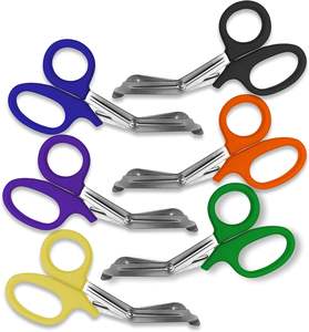 LIVERFORT Ciseaux à pansement de qualité supérieure 7 "(18cm) Ciseaux à pansement colorés Ciseaux à pansement universels Instruments chirurgicaux - Product Image 1