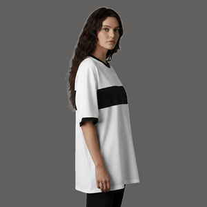 เสื้อยืดคอกลมแขนสั้นผ้าฝ้าย 100% คุณภาพสูง OEM/ODM สำหรับฤดูร้อน สวมใส่สบาย ระบายอากาศได้ดี เป็นมิตรกับสิ่งแวดล้อม ทรงปกติ สำหรับผู้หญิง - Product Image 6