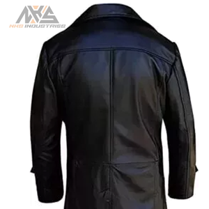 Veste noire de haute qualité pour hommes 100% Veste Letterman en cuir véritable pour la chaleur et le style | Veste en cuir de luxe et durable - Product Image 5