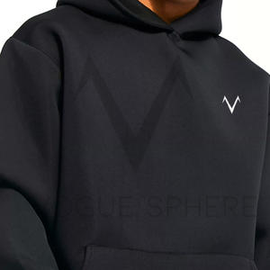 Oem Sweat à capuche en polaire épais et surdimensionné personnalisé Streetwear Mode décontractée Manteau grande taille pour hommes Pull ample uni à capuche - Product Image 5