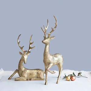 Impresionante Estatua de Reno Grande de Aluminio Fundido, Ecológica y Personalizable, Mejora la Decoración del Hogar y el Ambiente Navideño - Product Image 1