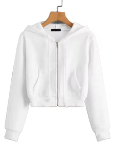 Sudadera Corta con Capucha Personalizada para Mujer, Transpirable, de Secado Rápido, Cómoda, de Algodón para Invierno, Ropa Urbana - Product Image 3