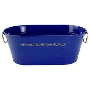 Huge Demand Best Quality Set of 2 Oval Shape <b>Ice</b> <b>Beverage</b> <b>Tub</b> Top Quality Metal <b>Beverage</b> <b>Tub</b> With Handle for Party at Sale Price - Product Image 2
