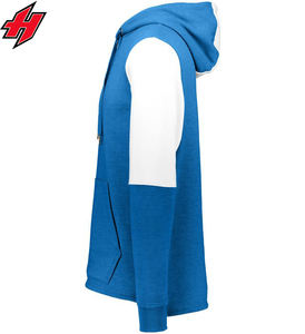 2024 vente en gros de haute qualité hommes pull à capuche Logo personnalisé imprimé surdimensionné polaire coton goutte épaule col montant en gros - Product Image 4