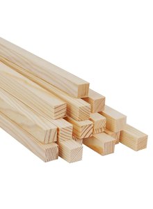 High Quality Poplar Pine Wood Square <b>Wooden</b> Dowels Rods <b>Sticks</b> for DIY Millwork Wood Crafts Boxes & Wall Signs - Product Image 3