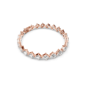 กำไลเพชรและมอสซาไนต์สังเคราะห์ 13.73 กะรัต ทรงเหลี่ยมมรกต ทอง 18KT, 14KT, 10KT และเงิน 925  ทองชมพู, ทองเหลือง, ทองขาว - Product Image 4