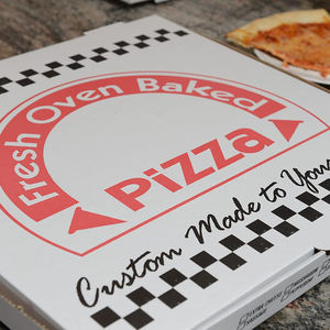 Cajas de pizza de cartón corrugado blanco, 18x18 pulgadas, cerradura recubierta de arcilla, contenedores para llevar en la esquina, caja de pizza perfecta Kraft Fresh - Product Image 6