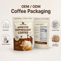 Sacs à café personnalisés imprimés, recyclables, refermables avec fermeture éclair, en plastique, de qualité alimentaire, pour grains de café, aliments pour animaux et gelée