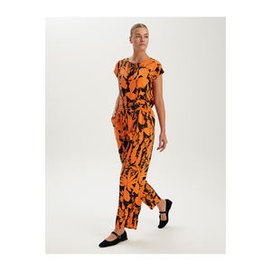 กางเกงวิสโคสพิมพ์ลายยืดหยุ่นสำหรับผู้หญิง BGN รุ่น S24P515 - Product Image 2