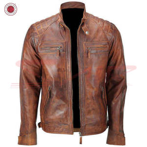 แจ็กเก็ตหนังสลิมฟิตสำหรับผู้ชาย, เสื้อแจ็คเก็ตหนังเข้ารูปคลาสสิกสำหรับฤดูหนาวมีคุณภาพดีเยี่ยมเสื้อผ้าแฟชั่นจากปากีสถานกันน้ำพร้อมขนแกะ - Product Image 6