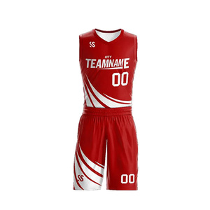 Ensemble de maillots de basket-ball pour hommes, 100% polyester, deux pièces, kit de basket-ball personnalisé pour équipe, vêtements de sport respirants, vente en gros - Product Image 1