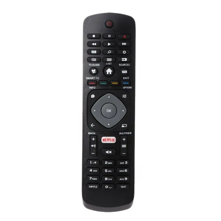 HOF16H303GPD24เปลี่ยนรีโมทคอนโทรลตกแต่งห้องโทรทัศน์สำหรับฟิลิปส์สมาร์ททีวีพร้อมแอป Netflix