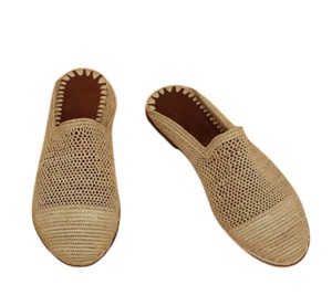Chaussures de raphia marocain, pantoufles de raphia, cadeau d'anniversaire, pantoufles de rafia traditionnelles, babouches de rafia, cadeau pour elle, Raphia fait main - Product Image 1