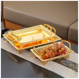 Elegante bandeja para servir Bodas de acero inoxidable Artesanía de metal moderna Acabado de alto brillo Ecológico Resistente a los arañazos para - Product Image 4