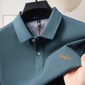 Polo de Primavera para Hombre, 100% Algodón, Tejido de Sarga, Manga Corta, Transpirable, Absorbente de Sudor, Bordado, Informal y Elegante - Product Image 3
