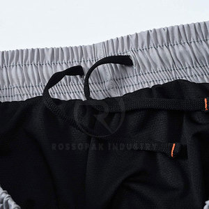 Short de gym personnalisé grande taille pour homme en coton écologique solide style de la rue coupe ample avec cordon de serrage vente en gros en ligne - Product Image 5