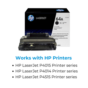 Cartucho de Tóner Negro Original HP 64A CC364A Compatible con Impresoras HP LaserJet - Product Image 4