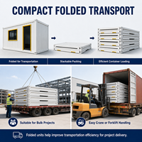 Casa Container Prefabbricata Pieghevole, Edificio Modulare Portatile per Uffici in Cantiere, Dormitori per Lavoratori, Magazzini