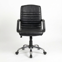 Chaise de bureau pivotante moderne en velours EVA, avec vérin à gaz, base étoile chromée et accoudoirs fixes, idéale pour la maison, le bureau, l'école ou l'atelier