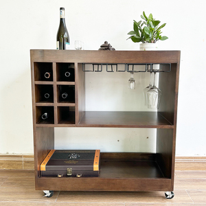 ชั้นวางไวน์ไม้โอ๊คแท้และไม้แผ่นสำหรับบ้านสไตล์โมเดิร์น - Product Image 3