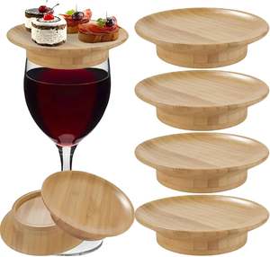 Copa de vino personalizada para aperitivos, cubiertas de platos de bambú, vidrio para fiestas, cocina y restaurante de alta calidad para el hogar - Product Image 4
