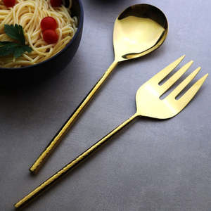 Ensemble de serveurs à salade à long manche en métal de meilleure qualité pour restaurants hôtel mariage au prix de gros - Product Image 3