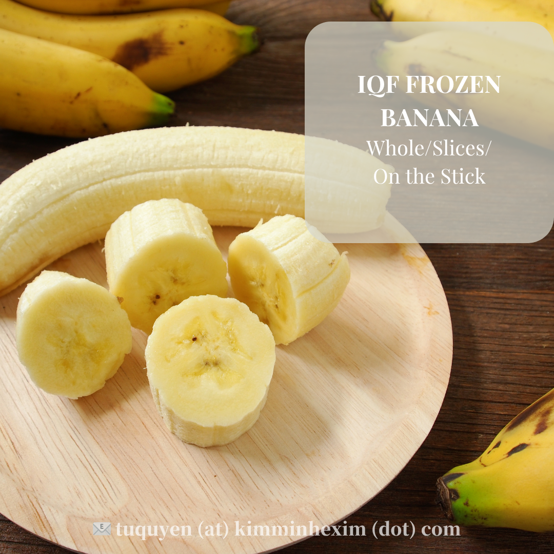 Golden Sweet IQF Frozen Banana Vietnam Export Quality Premium Frozen Fruit